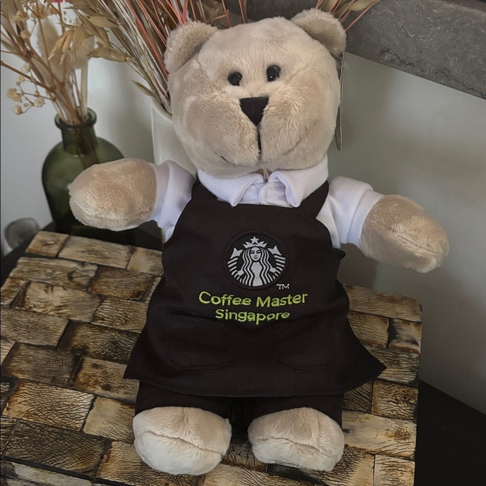 NWT Singapore STARBUCKS Bearista Bear 2024 Coffee Master Teddy Travel Logo Apron - Picture 2 of 12